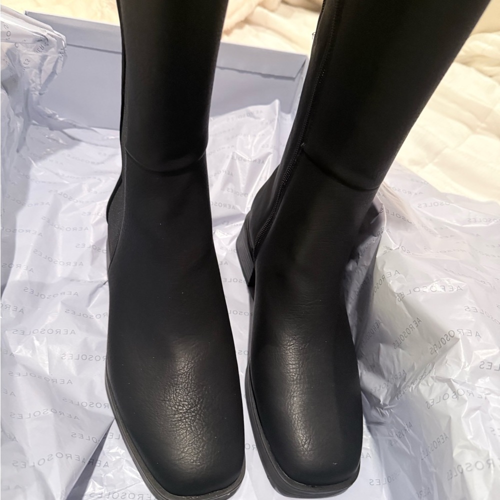 NEW Aerosoles Aria Black Knee High Boots